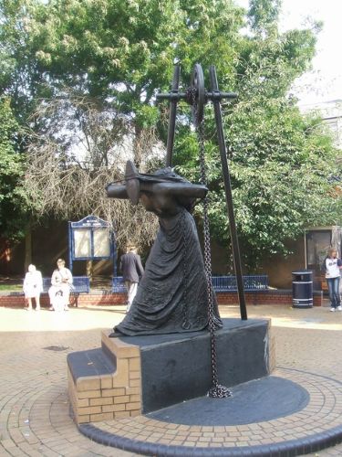A monument to women steel workers in Bilston, England
