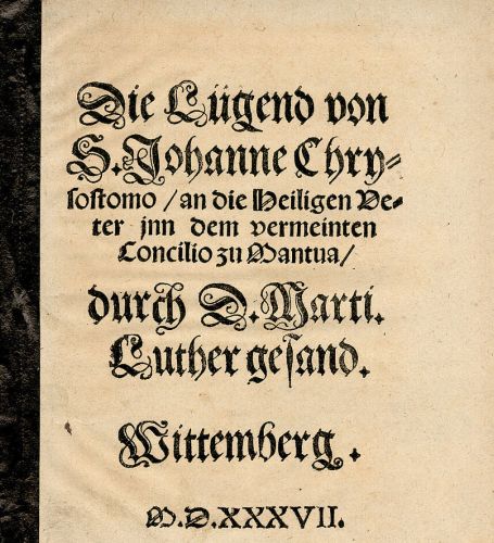 Cover page of Die Lügend von S. Johanne Chrysostomo