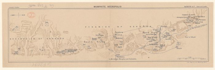 The Shaping of the Myth That Hebrew Slaves Built the Egyptian Pyramids 8 Map displaying the extent of the Memphite Necropolis
