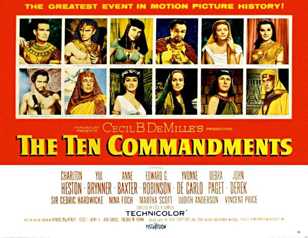 The Shaping of the Myth That Hebrew Slaves Built the Egyptian Pyramids 11 Portraits of the 12 stars of "The Ten Commandments" figured prominently in this 1956 poster