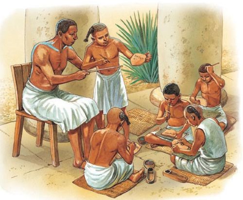 Parenting in Ancient Africa: Kinship, Ritual, and Responsibility Raising Children 9 Pupils learning to write