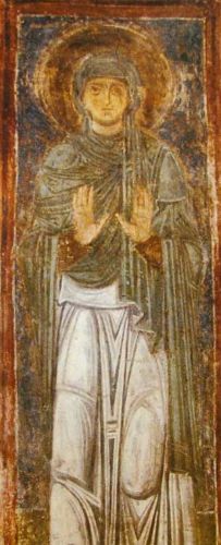 Women Together and Alone: Female Ascetics in the Ancient and Medieval Worlds 5 St. Macrina the Younger (fresco in Saint Sophia Cathedral in Kiev)