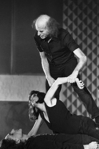 Julian Beck (top) and Judith Malina (middle) rehearsing at The Living Theatre