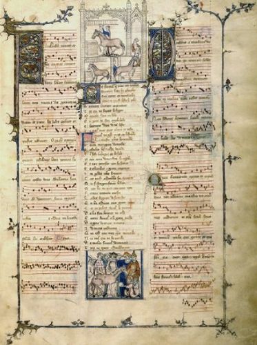 Page of the French manuscript Roman de Fauvel