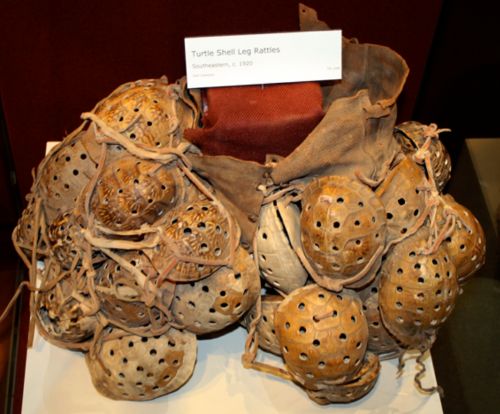 Southeast women's turtle shell leg rattles, ca. 1920