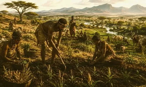 Farming in Ancient Africa: Why Agriculture Came Later to Humanity’s First Home 2 Illustration of agriculture in Africa