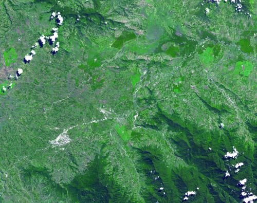Satellite image of the wider Kuk Swamp area