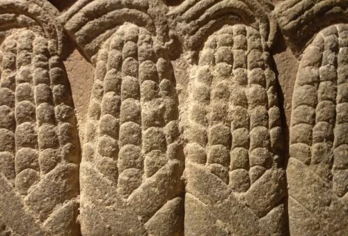 Ancient Mesoamerican relief sculpture of maize