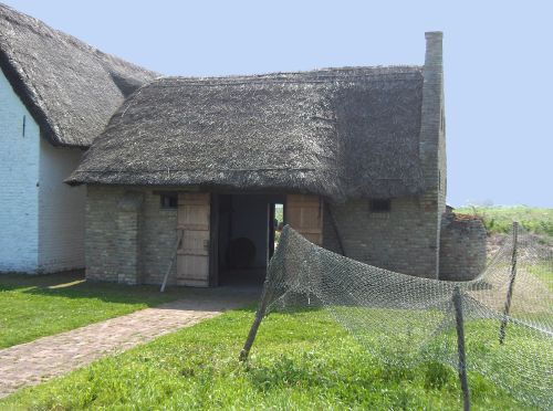 Reconstruction of medieval smokehouse