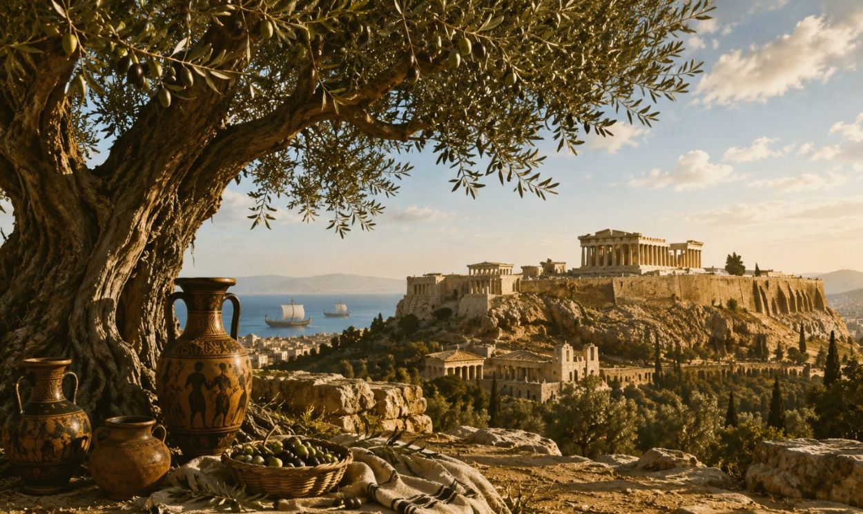 The Olive in Ancient Athens: Sacred Gift, Economic Engine, and Mediterranean Legacy