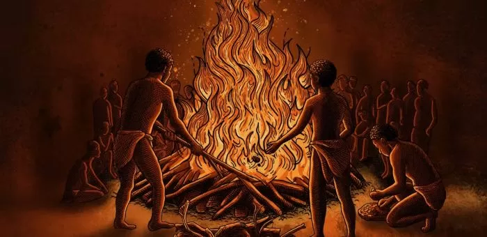 Why did this community burn one woman’s remains in such a visible, spectacular way?