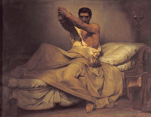 he Death of Cato of Utica, oil on canvas by Jean-Paul Laurens, 1863