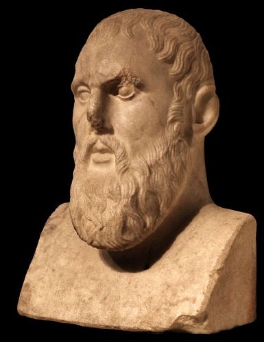 A bust of Zeno of Citium