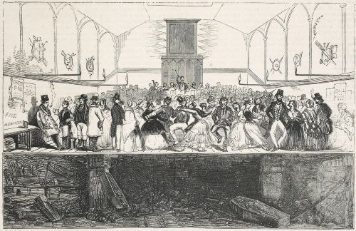 Stealing the Dead: Resurrection Men and Body Snatching in 19th-Century Britain 14 Illustration titled โEnon Chapel Cemetery, and Dancing Saloonโ, from an 1847 issue of The Poor Manโs Guardian