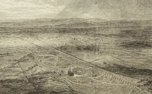 Stealing the Dead: Resurrection Men and Body Snatching in 19th-Century Britain 16 Proposed layout of the London Necropolis at Brockwood, as featured in an 1852 issue of The Illustrated London News