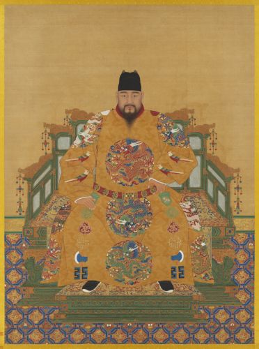 Xunzang: The Dark History of Chinese Sacrificial Burial 11 Palace portrait of the Zhengtong emperor on a hanging scroll