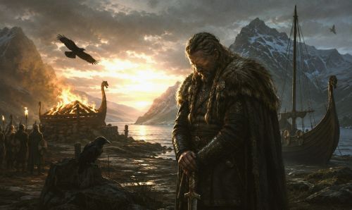 Suicide as Honorable Escape and Noble Sacrifice in the Viking World 2 Illustration of a Viking funeral