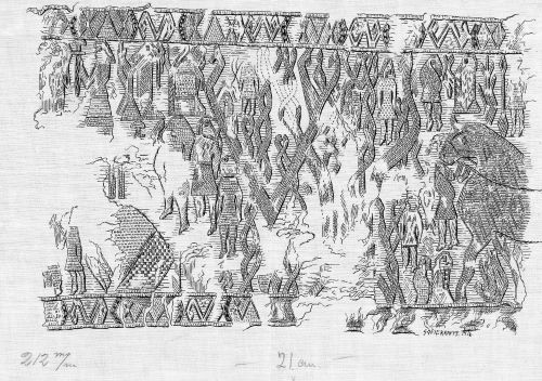 Suicide as Honorable Escape and Noble Sacrifice in the Viking World 12 Sacrificed men hanging from the branches of a tree in Uppsala, from the Oseberg tapestry fragments