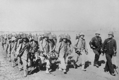 French infantry land at Majunga