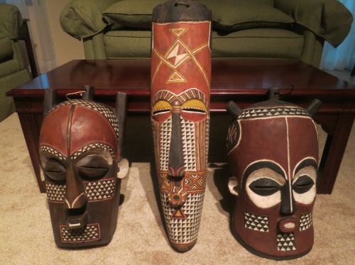 Death as Passage: Mourning and Ancestors in Ancient African Cultures 4 Bakongo masks from the Kongo Central