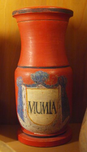 Bezoar Stones and Mummy Powder: The Strange History of Medicines That Didn’t Work 11 Apothecary vessel of the 18th century with inscription MUMIA
