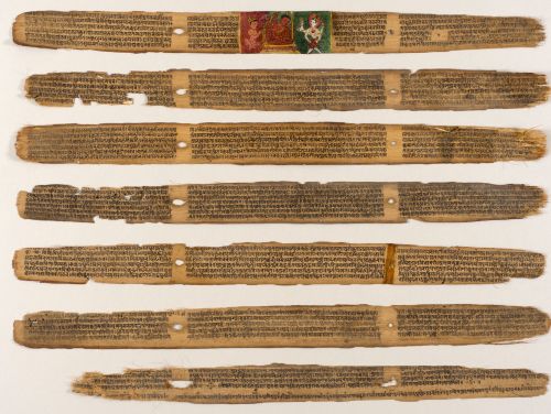 Palm leaves of the Sushruta Samhita or Sahottara-Tantra from Nepal