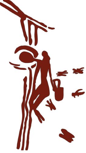 Honey seeker depicted in an 8000-year-old cave painting at Coves de L'Aranya, Bicorp in València