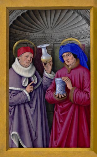 Saints Cosmas and Damian in the Grandes Heures of Anne of Brittany, c. 1503–1508