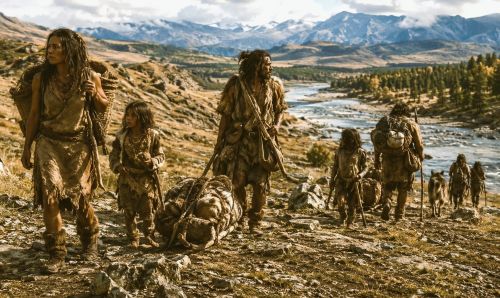 Before Roads: How Prehistoric People Moved Through the World 2 Illustration of prehistoric migration