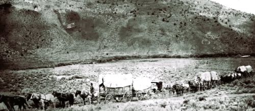 Overland Trail at Harney County, Oregon - 1870