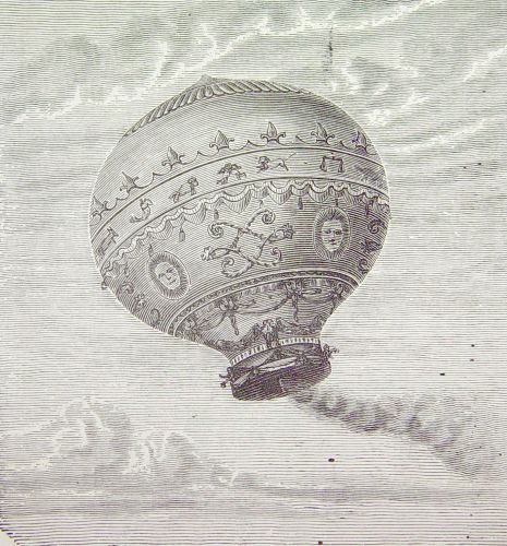 Flying High: How Hot Air Balloons Made the Sky Human 7 Early depiction of hybrid hot air balloon