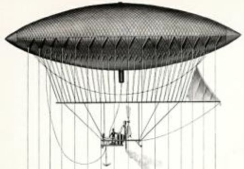 Flying High: How Hot Air Balloons Made the Sky Human 12 The Giffard dirigible, created by Giffard in 1852