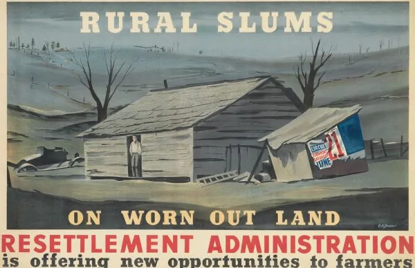 The Dust Bowl: How Human Choices Turned Drought into Disaster in the 1930s 11 Resettlement Administration poster by Richard H. Jansen, 1935