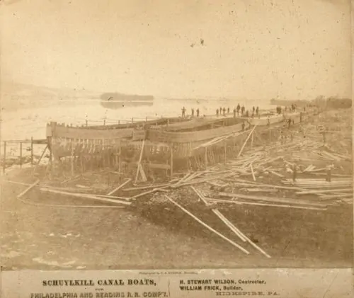 The 1889 Johnstown Flood: Class Power and Gilded Age Greed That Killed over 2,000 People 6 Schuylkill Canal Boats being built for the Philadelphia and Reading Railroad Company, Highspire, Pennsylvania