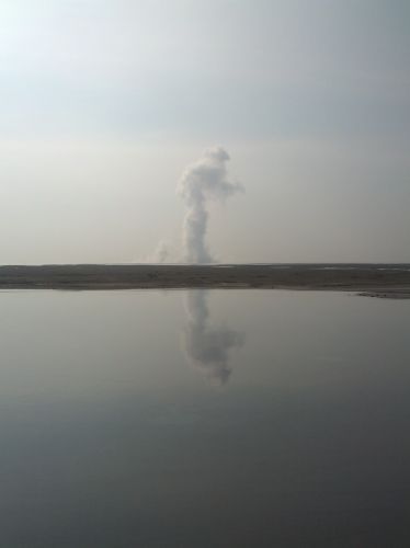 Sidoarjo eruption gas plume