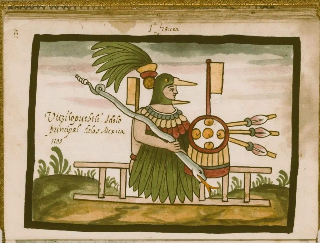 Under the Sign of Huitzilopochtli: Mythology and the Sacred Logic of Aztec Warfare 2 Huitzilopochtli, as depicted in the Codex Tovar