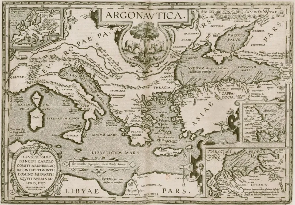 Argos and the American Republic: Classical Mythology in Thomas Jefferson’s Vision 2 Conjectural map (1598) of the Argonauts' voyage by the Flemish cartographer Ortelius