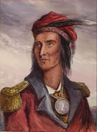Painting of Tecumseh based on an 1808 sketch