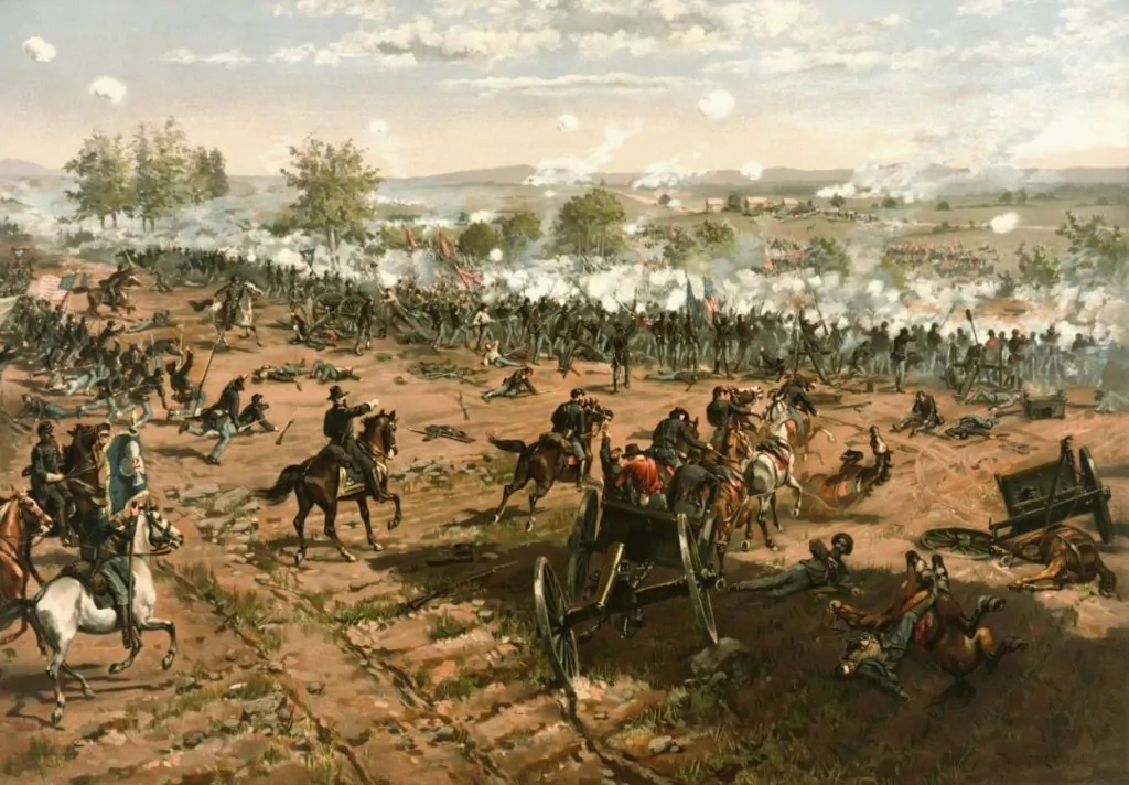 How Mythology Shaped the American Civil War and Its Memory 2 A portrait depicting Pickett's Charge on July 3, 1863