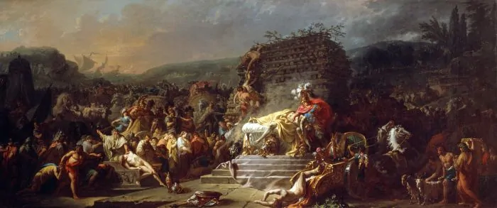 The Funeral of Patroclus by Jacques-Louis David, 1778