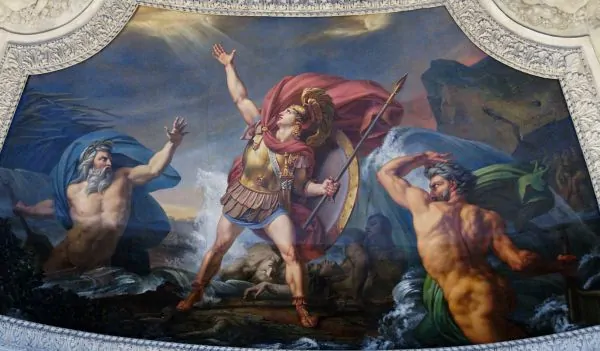 Water, or the Fight of Achilles against Scamander and Simoeis by Auguste Couder, 1819