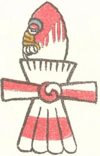 Técpatl (18th day sign of the Aztec calendar), image from the Codex Magliabechiano