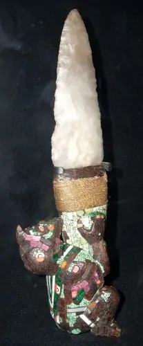 Aztec or Mixtec sacrificial knife, probably for ceremonial use only