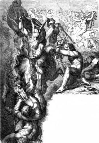 "The Æsir Against the Vanir" (1882) by Karl Ehrenberg