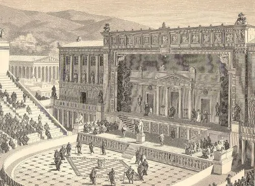 Silence and Compulsion: Trials and Self-Incrimination in Classical Athens and Rome 6 Artist's impression of the Theatre of Dionysus