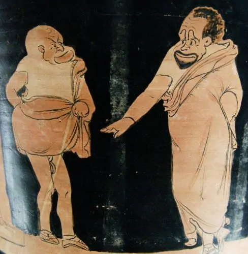 Silence and Compulsion: Trials and Self-Incrimination in Classical Athens and Rome 10 A master (right) and his slave (left) in a phlyax play