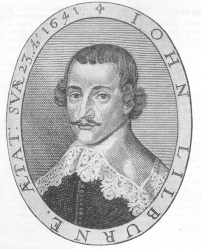 John Lilburne, a portrait by the engraver George Glover, 1641