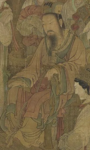Posthumous Song dynasty depiction of Han Emperor Wen, detail from the hanging scroll, Refusing the Seat