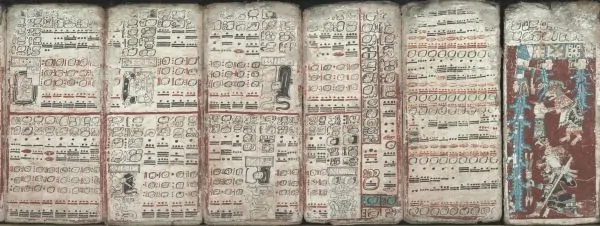Six pages of the Dresden codex