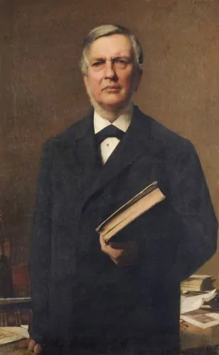 Ernst Förstemann, oil on canvas by Julius Scholtz